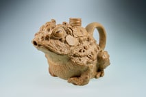 蔡佶辰 蟾蜍壺 20x14x12cm