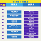 北流2024喔北搖音樂節演出時間表 - 7月20日