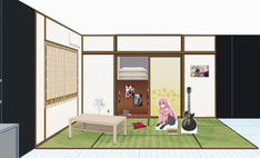 孤獨搖滾台中快閃店-《劇場總集篇 孤獨搖滾!》主題佈置示意圖