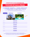 1 Concert Ticket + 1 Hotel + 2 Attraction Ticket