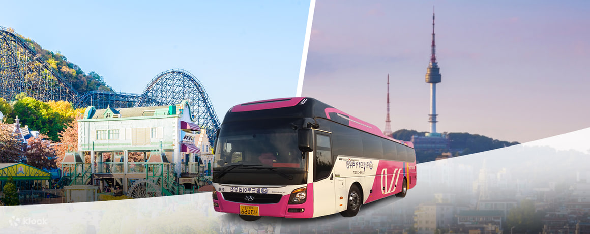 Trasferimenti di andata e ritorno in autobus navetta Everland da Seoul di World Travel