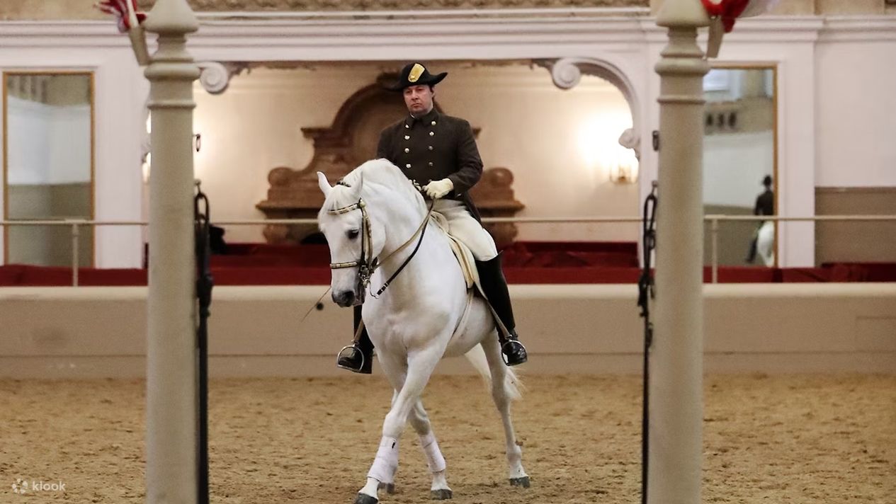 Spanish Riders Crewel Lipizzaner performance ticket at the Spanish Riding School in Vienna ...