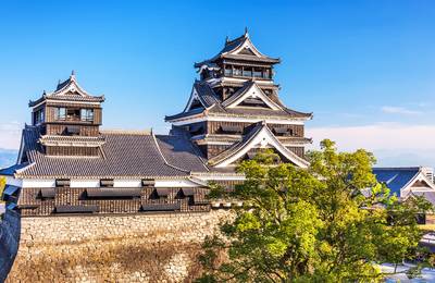 Kumamoto Castle & Mt. Aso