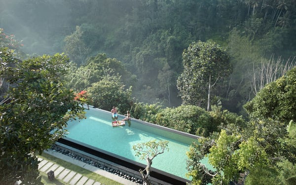 Awana Pool and Lounge Day Pass at Kamandalu Ubud in Bali