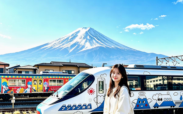Mount Fuji: Lake Kawaguchiko & Lake Yamanakako & Arakurayama Sengen Park & Nichikawa Clock Shop & Internet-famous Lawson Convenience Store One-Day Tour (with Fujikyu Train experience)