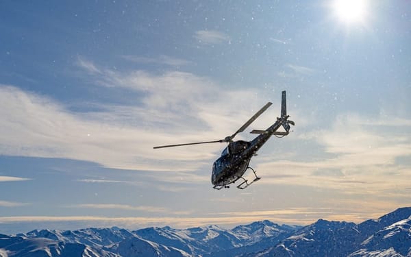 Snow Landing Helicopter in Queenstown