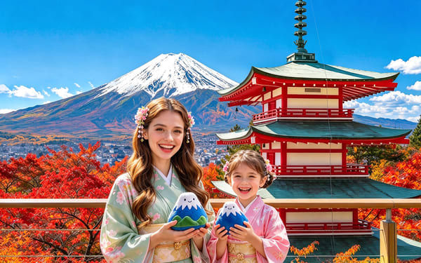 【Mount Fuji Magnificent Scenery Exploration Day Tour】Arakurayama Sengen Park & Kawaguchiko Oishi Park & Oshino Hakkai & INS Famous Lawson & Hikawa Clock Shop (Departing from Tokyo)