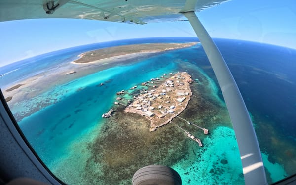 Abrolhos Islands and Pink Lake Scenic Flight tour from Kalbarri