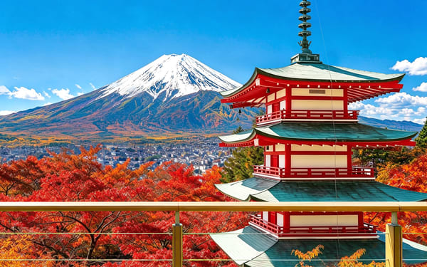 【Mount Fuji Scenic Photography Day Tour】Chureito Pagoda & Kawaguchiko Oishi Park & Oshino Hakkai & INS Lawson & Hikawa Clock Shop (Departing from Tokyo)