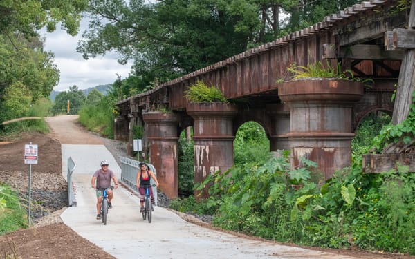 Northern Rivers Rail Trail E-Bike Hire - 4hrs