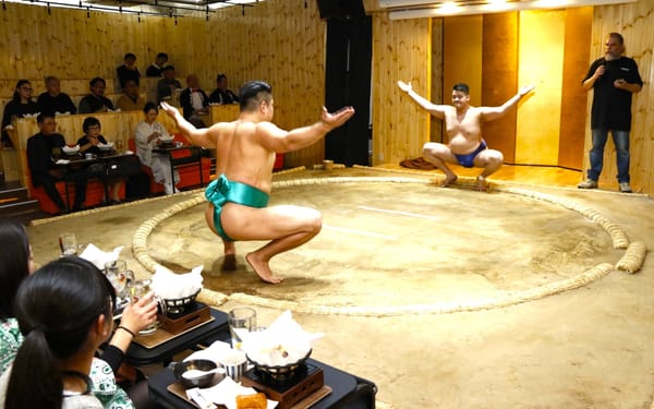 Asakusa Sumo Club Sumo Show Admission with Chankonabe in Tokyo