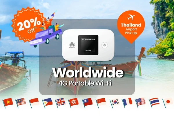 Worldwide 4G Portable Wi-Fi (Pick Up in Thailand)