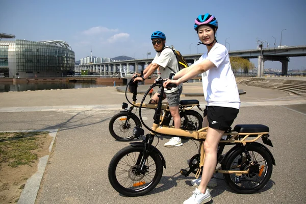 ENKO Electric Bike Ride on the Han River Bike Path in Seoul