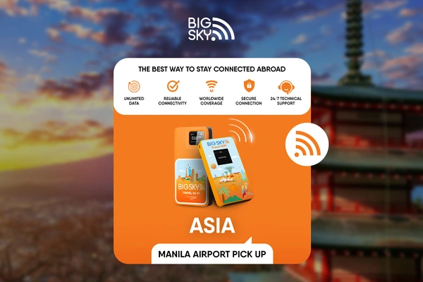 BIG SKY Travel WiFi 4G (MNL Airport Pick Up) for Asia