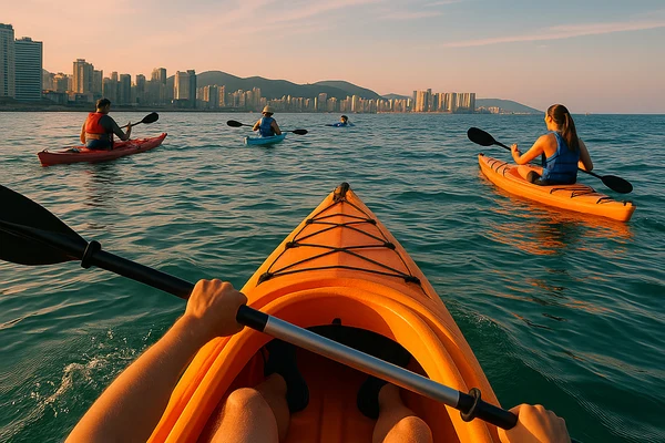 Kayaking Experience with Diamond Bridge Views in Gwangalli