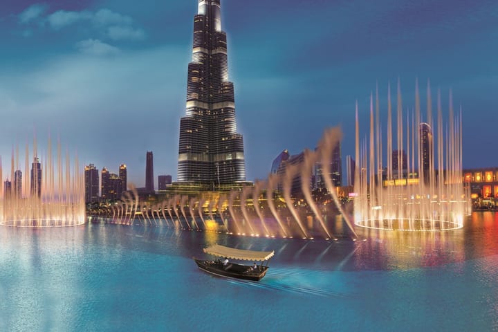 The Dubai Fountain Lake Ride or Boardwalk Ticket