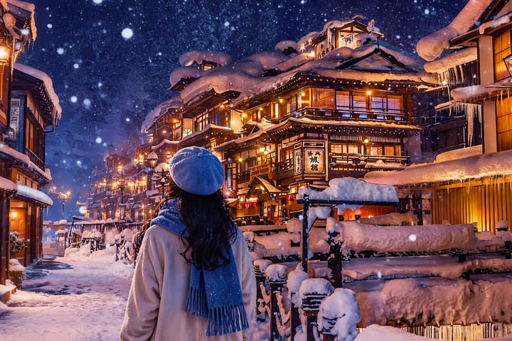 2-Day Tour : Zao Ropeway, Ginzan Onsen, Fox Village, Okurayama (Hotel Breakfast, Dinner)