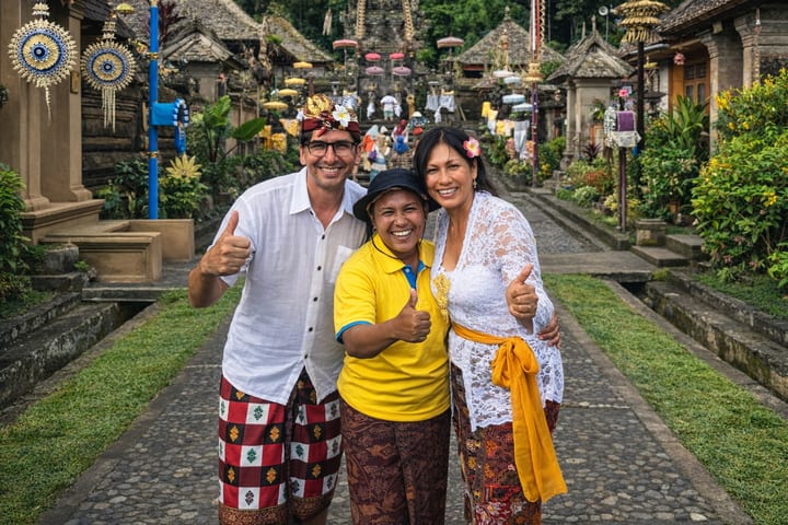 Balinese Costum at Penglipuran Village & Goa Giri Campuhan Waterfall