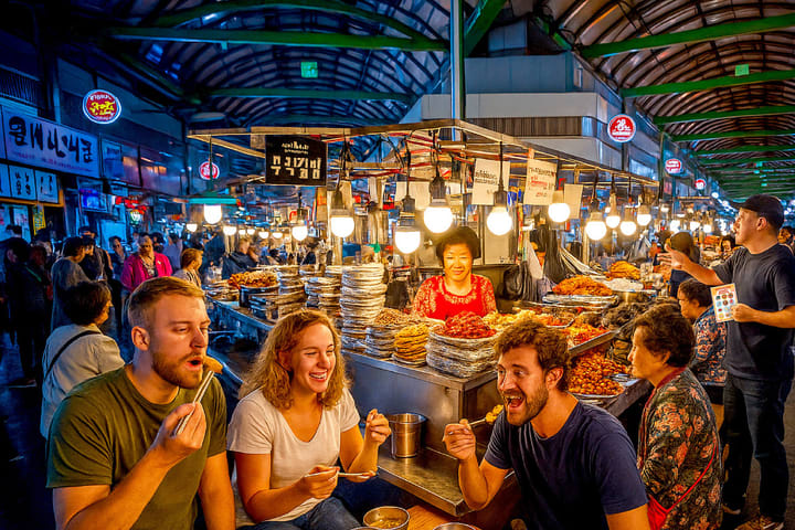 Gwangjang Market Half-Day Street Food Experience with Souvenir