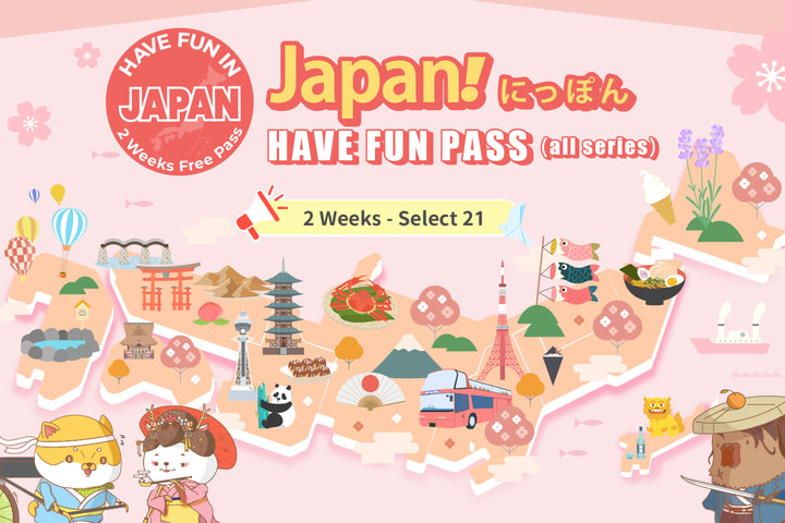 Have Fun in Japan Pass (dengan pilihan: DMM Kariyushi Aquarium Okinawa dan Kokura Castle Kyushu)