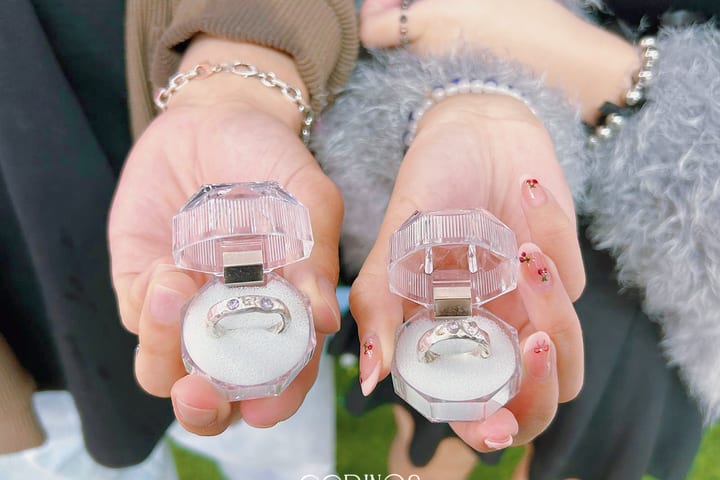 [买一送一] QQRings: 情侣/闺蜜宝石银戒指工作坊 | 3小时香港DIY手作体验 | QQWonderlands
