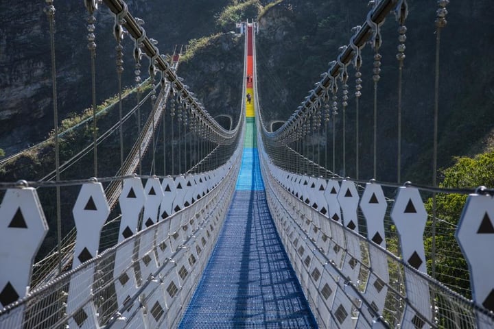 Shuanglong Falls Colorful Suspension Bridge Ticket