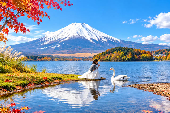 Tur Sehari Penuh 6 Spot Foto Gunung Fuji (termasuk makanan ringan gratis)