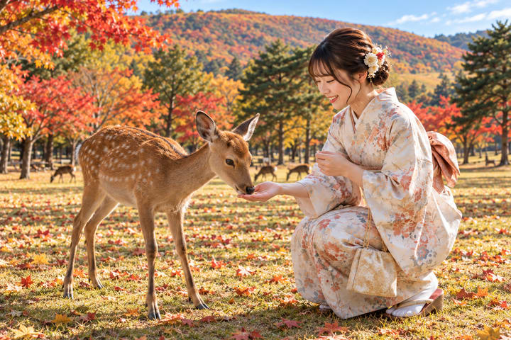 Arashiyama Bamboo Forest & Nara Park Deer & Fushimi Inari Shrine Torii Gate Day Tour (Departing from Osaka/Kyoto)
