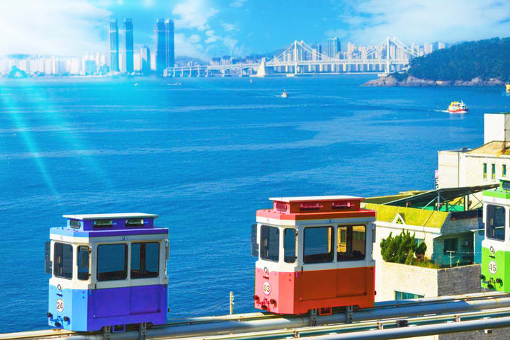 Busan Day Tour: Sky Capsule, Beach Train, Songdo Cable Car, Gamcheon