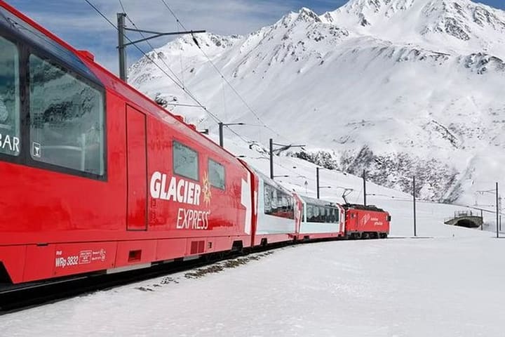 Glacier Express Panoramic Train Round Trip Private Day Tour
