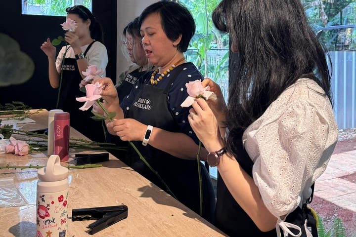 Workshop Bunga yang Menyenangkan di Jakarta bersama Baleton Flowerchef