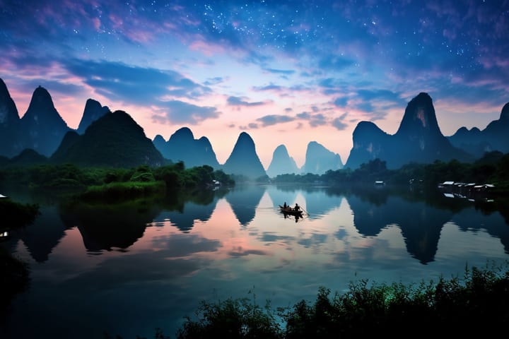 Tur sehari penuh dari Guilin: Sungai Li + Kota Kuno Xingping + Galeri Sepuluh Mil