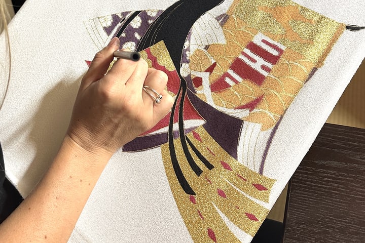 Traditional Yuzen Dyeing Experience in Kyoto
