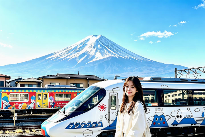 Gunung Fuji: Tur Sehari Danau Kawaguchiko & Danau Yamanakako & Taman Arakurayama Sengen & Toko Jam Hinokawa & Toko Serba Ada Lawson yang Terkenal (termasuk pengalaman kereta Fujikyu)