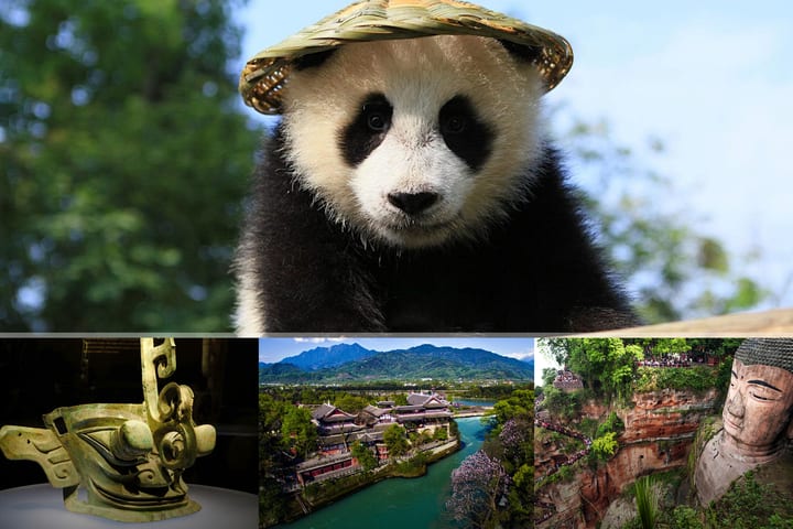 Chengdu Panda Base + Sanxingdui Museum/Dujiangyan/Leshan Giant Buddha/Mount Qingcheng One-Day Tour
