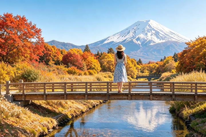 Gunung Fuji, Danau Kembar yang Populer di Internet】Danau Kawaguchiko & Danau Yamanakako & Oshino Hakkai & Taman Arakurayama Sengen & Toko Jam Nichikawa & Toko Serba Ada Lawson Tur Sehari (Berangkat dari Tokyo)