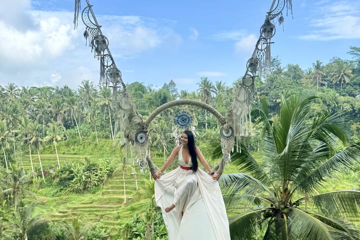 Ubud: Zipline, Bali Swing & Skybike di Private Rice Terrace