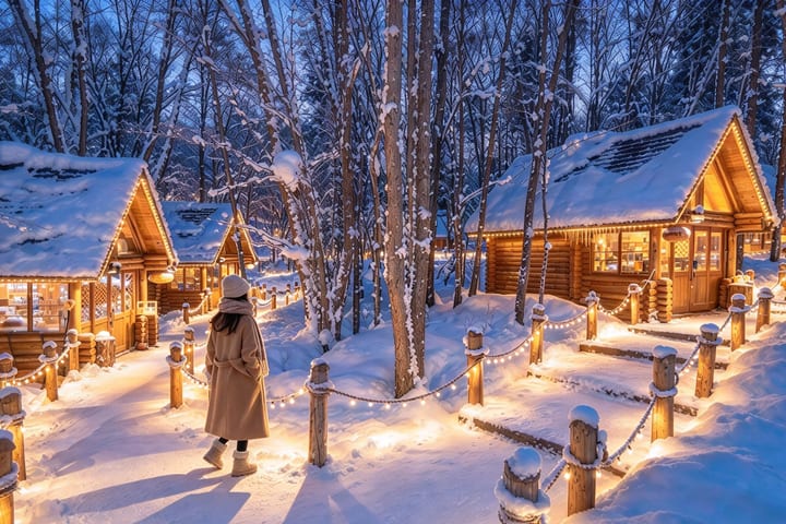 可选雪地摩托｜北海道冬季精选一日游｜旭山动物园企鹅漫步&精灵露台点灯｜多线路可选