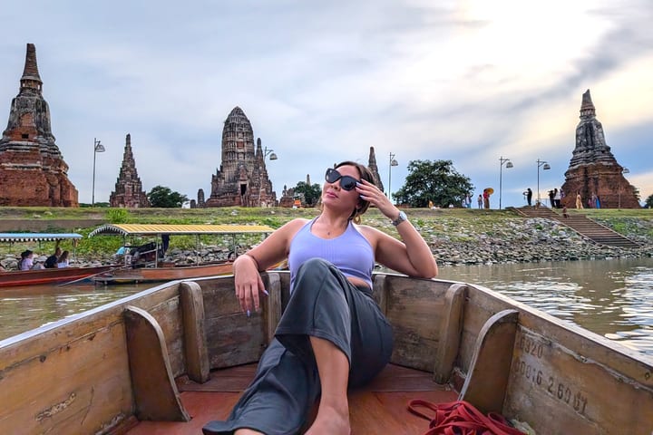 Ayutthaya: Private Longtail Tour dengan Kunjungan ke Kuil Opsional