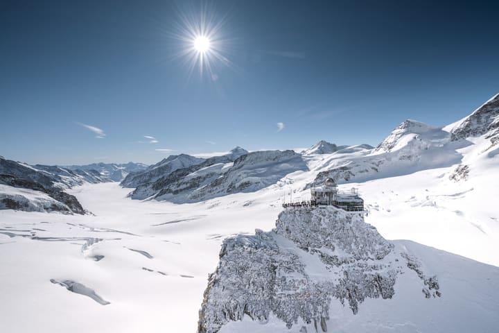 Jungfraujoch and Interlaken Day Tour by Glass Roof Bus