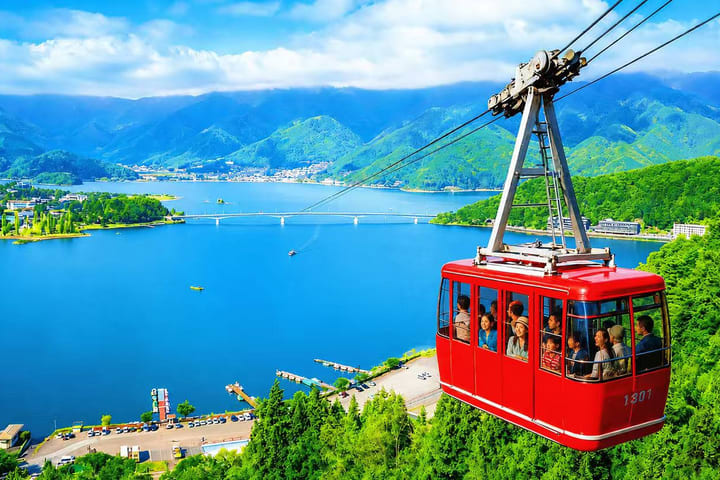 Tur Panorama Gunung Fuji - Kereta Gantung Kachikachi, Pengalaman Matcha, Tur Sehari ke Taman Oishi dan Oshino Hakkai (Berangkat dari Tokyo/Shinjuku)