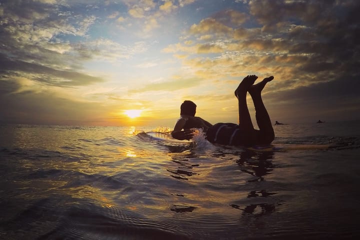 Surfing Lesson at Legian Beach in Bali