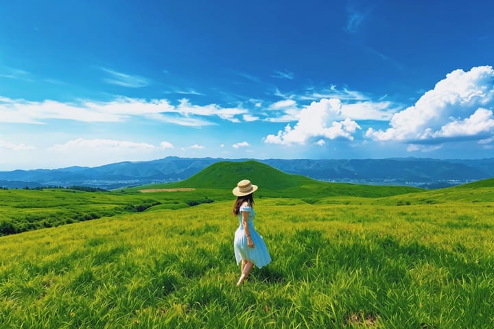 Tur Kyushu dengan Berjalan Kaki | Kamishikimi Kumanoza Shrine & Padang Rumput Kusasenri Gunung Aso & Pemandian Air Panas Kurokawa & Termasuk Shuttle Bus ke Kawah (Keberangkatan dari Kumamoto/Fukuoka)