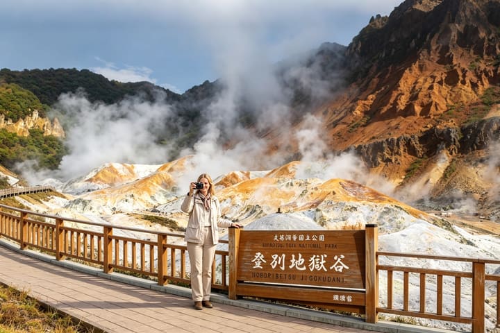 Tur Sehari Penuh ke Observatorium Danau Toya Hokkaido & Lembah Neraka Noboribetsu & Peternakan Beruang Showa-shinzan & Gunung Usu & Lake Hill Farm (Berangkat dari Sapporo)