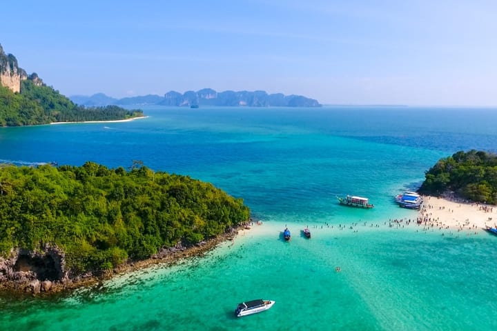 Krabi: Day tour ke 4 Pulau dengan Speedboat atau Longtail Boat