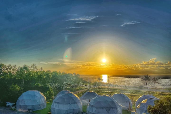 Camping Taitung｜Haibian Zhouzhou｜Xiaoching Starry Sky Camping｜Menginap Satu Malam dengan Satu Kali Makan．Dua Kali Makan Tenda Bintang Pantai