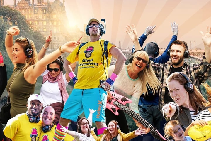 Tur jalan kaki petualangan silent disco di Edinburgh