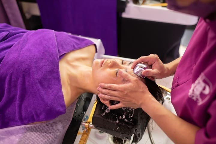Cuci Rambut Ala Vietnam Otentik Ungu Cantik - Cabang Jiaoxi