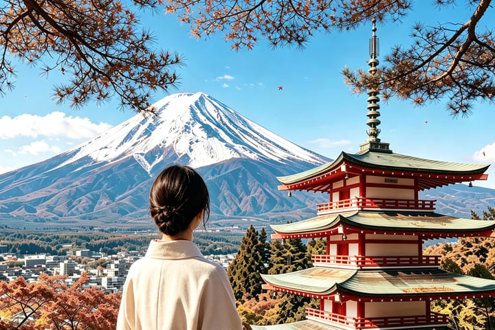 (赠送缆车票) 富士山河口湖一日游 | 天上山公园 / 忍野八海 / 浅间公园 / 罗森便利店 / 错峰出行 (东京出发)