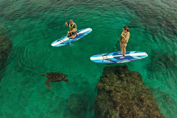 Kegilaan Bajak Laut di Pulau Xiaoliuqiu, Tur SUP Matahari Terbit dan Terbenam + Drone Gratis｜Daftar 4 Orang Gratis Tur Bintang